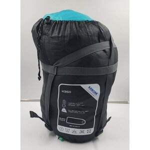 Kanyak Sleeping Bag Recycled Synthetic Fill Liner Low Temp Camping Blue‎ Green